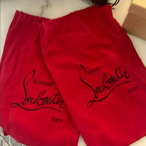 Christian Louboutin White and Red Athletic Shoes - Picture 9 of 9